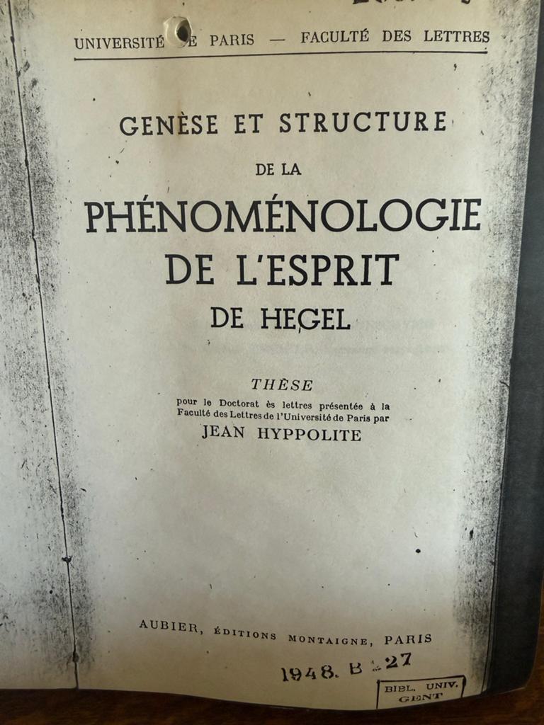 Genèse et Structure de la Phénoménologie de l'Esprit, Ophalen of Verzenden, Gelezen, Wijsbegeerte of Ethiek