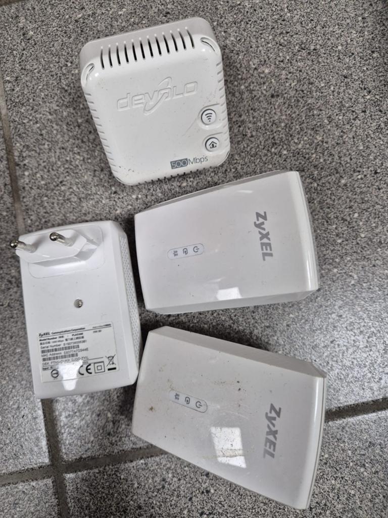 Devolo en Zyxel Powerline Adapters - Set van 3, Ophalen of Verzenden, Gebruikt, Devolo, Zyxel