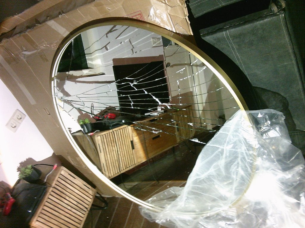 Badkamer Ronde Spiegel 120cm Verwarmd Ledverlichting Goud, Ophalen, 100 tot 150 cm, 100 tot 150 cm, Overige typen