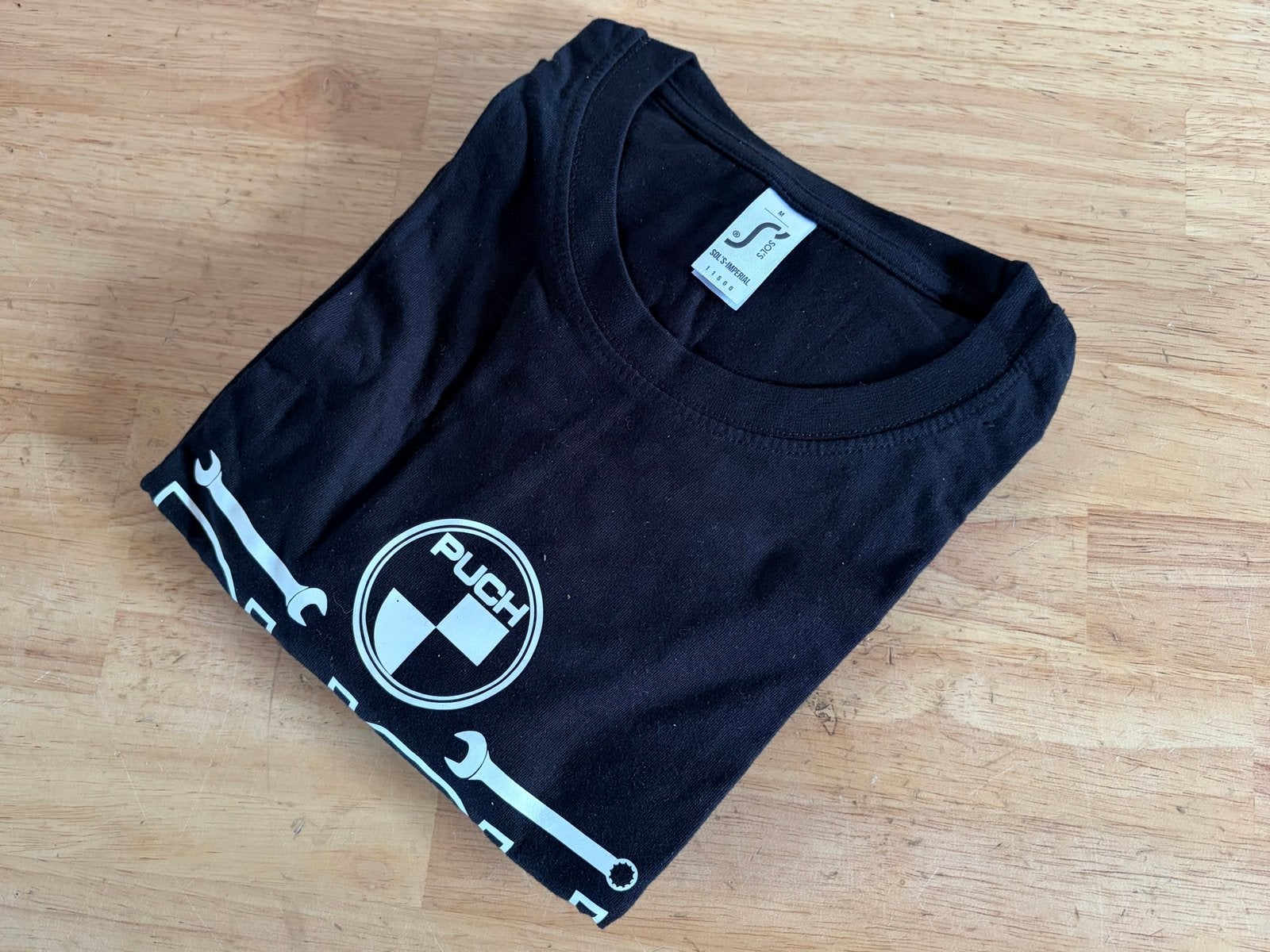 Zwart Puch T-Shirt "Build Not Bought" Maat M Nieuw, Verzenden, Nieuw