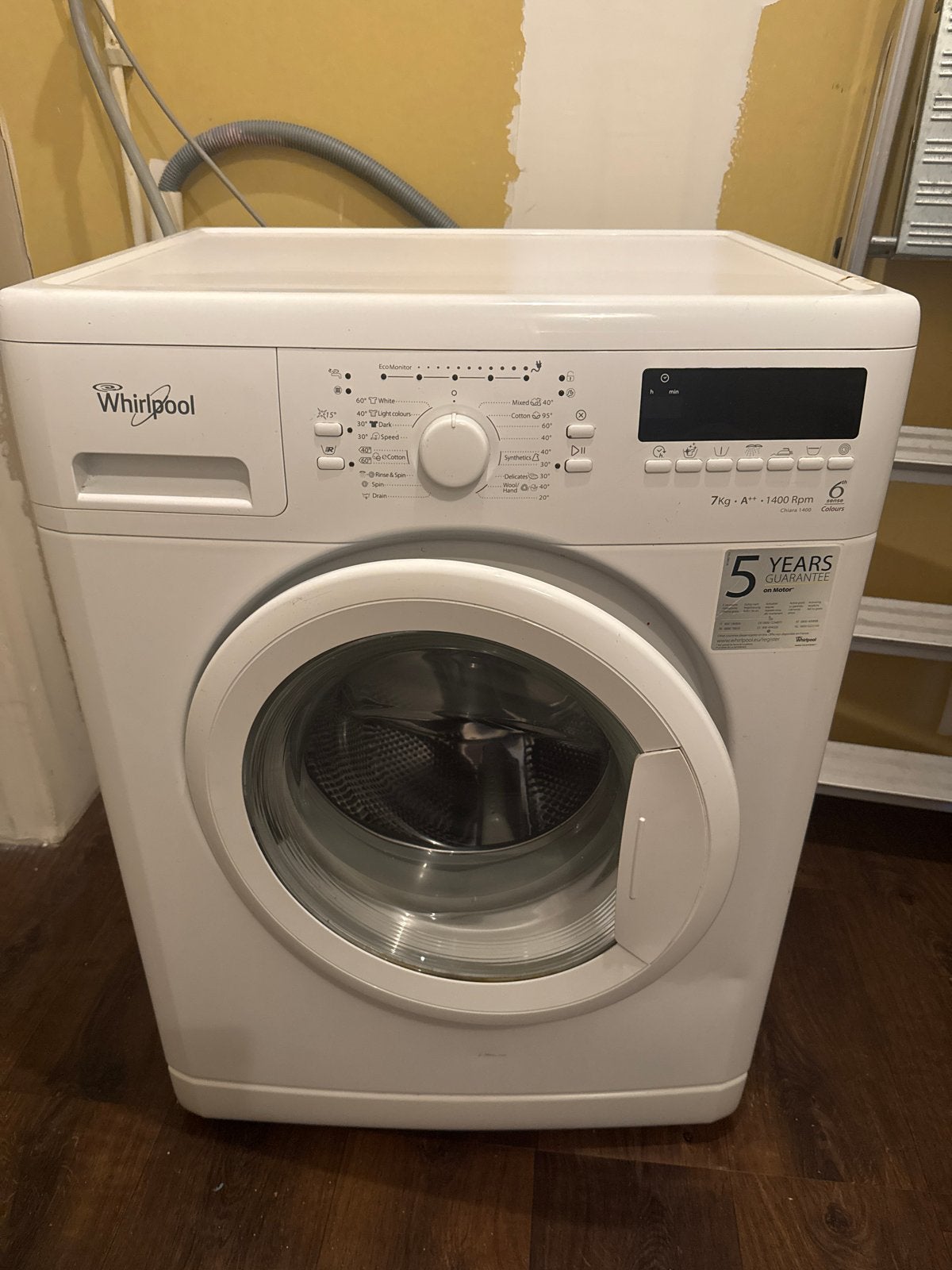 Whirlpool 7kg wasmachine - Werkt 100% goed, Ophalen, Gebruikt, Voorlader, Kort programma