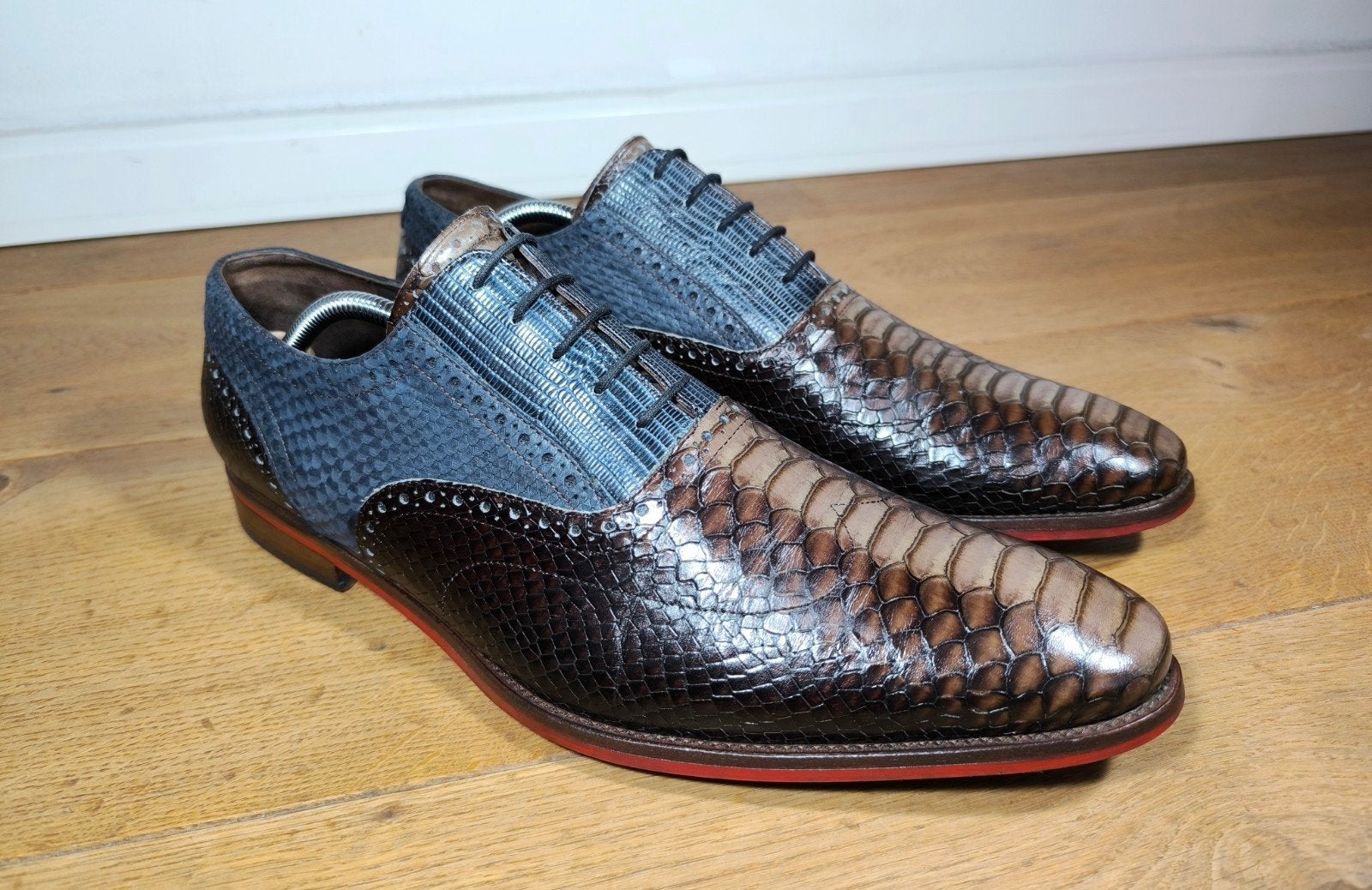 Floris van Bommel herenschoenen maat 11 / 46, Ophalen, Bruin, Floris van Bommel, Gedragen