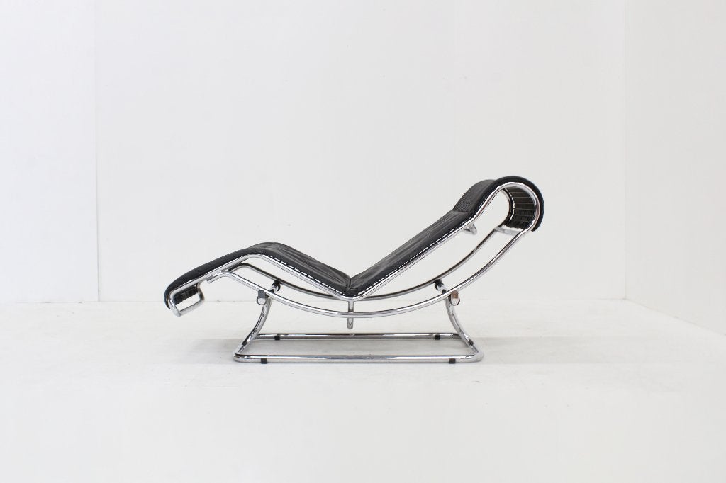 Vintage Italiaanse chaise longue  leer Guido Faleschini, Huis en Inrichting, Eenpersoons, Leer, Ophalen of Verzenden, Zo goed als nieuw