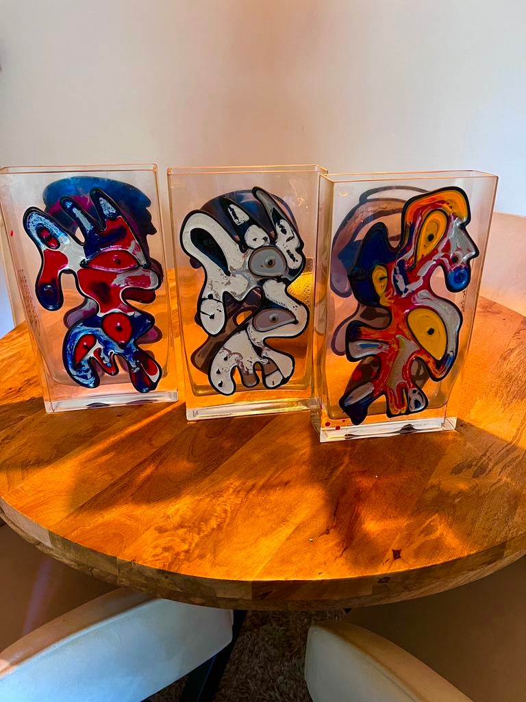 Glazen kunstwerken van Erik Loman, Antiek en Kunst, Ophalen of Verzenden