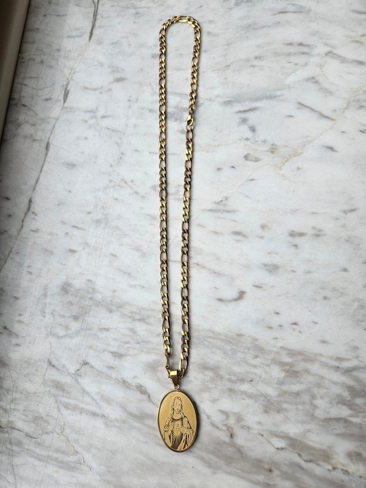 ketting met Jezus hanger, Niet van toepassing, Niet van toepassing, Ophalen of Verzenden, Zo goed als nieuw