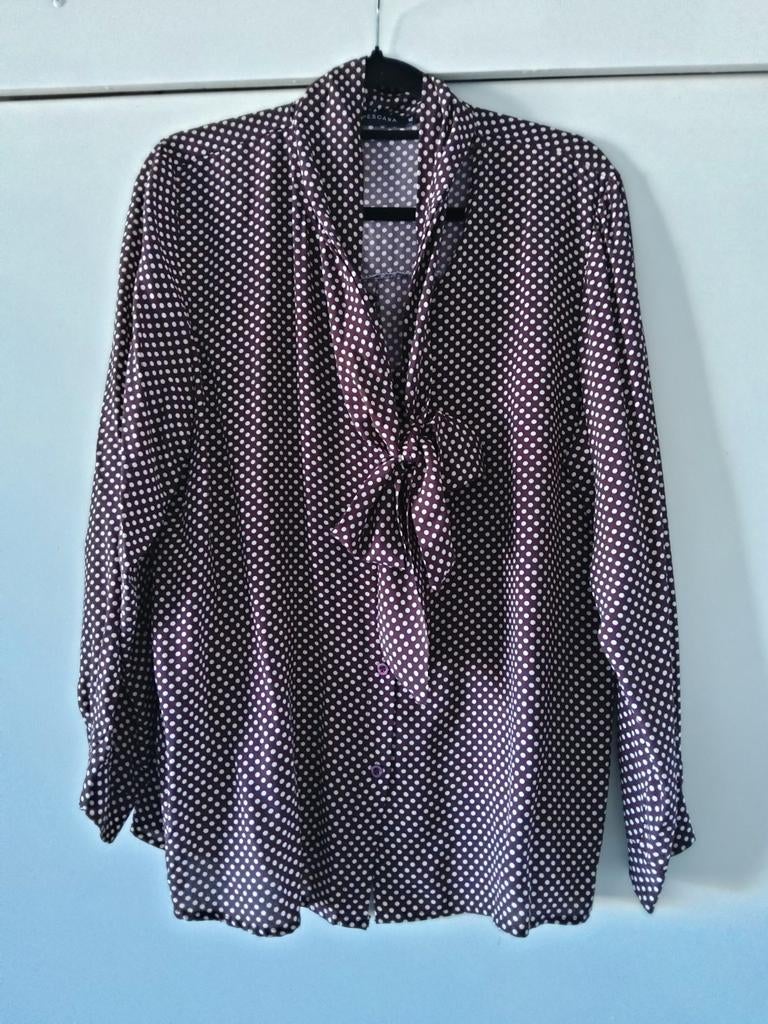 Ter Stal Blouse met stippen en strik, maat XL (44), Ter Stal, Ophalen of Verzenden, Gedragen, Maat 46/48 (XL) of groter