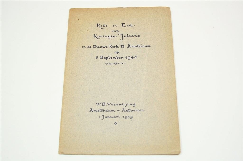 Rede en Eed Koningin Juliana — Inhuldiging [1948], Ophalen of Verzenden, Gelezen