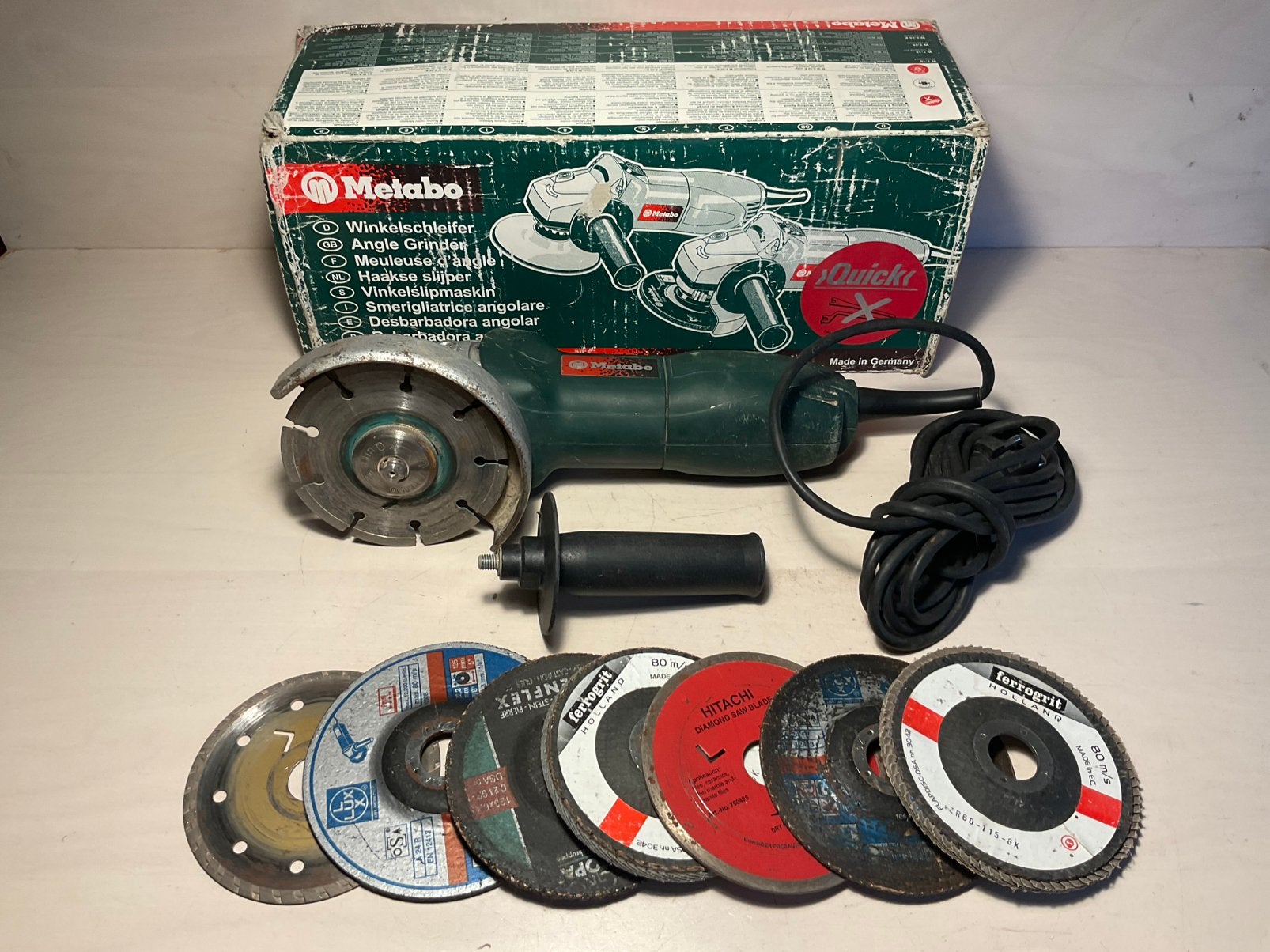 Metabo haakse slijper 125 mm W7-25 met enkele schijven, Ophalen of Verzenden, 1000 watt of meer, Haakse handslijpmachine