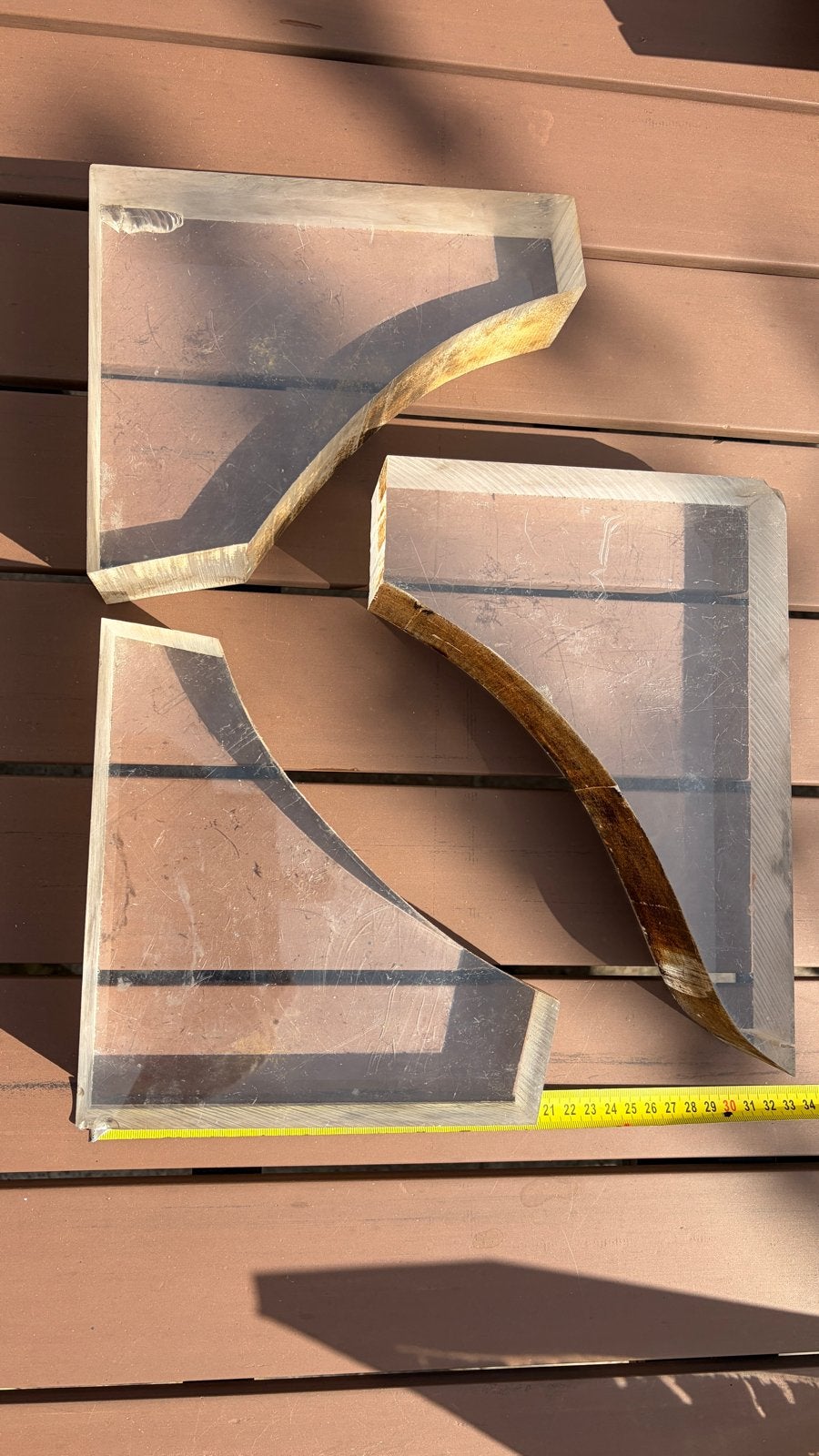 Diverse plexiglas stukken, Ophalen, Gebruikt