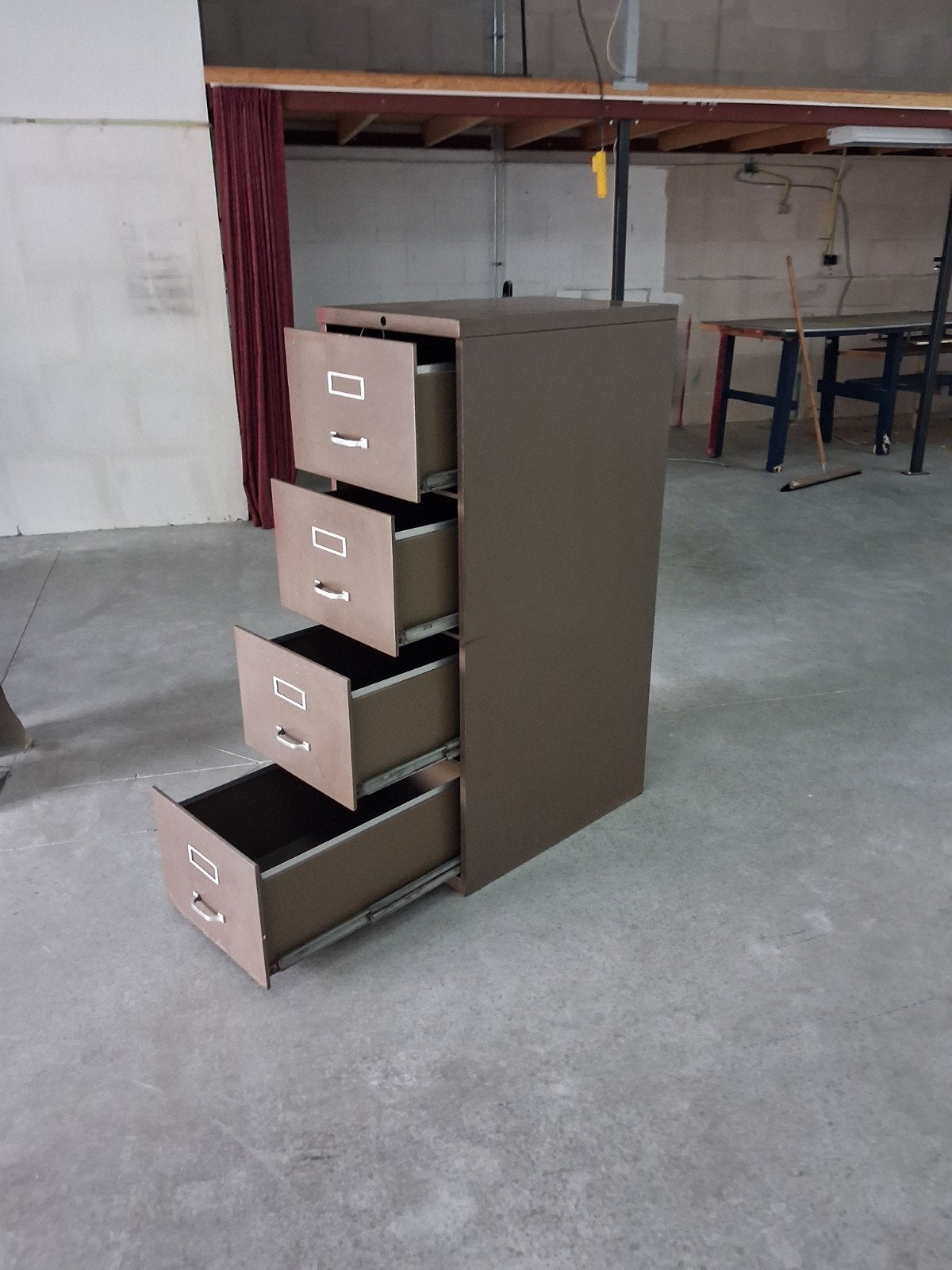 Archief kast met 4 rollade's metaal, Huis en Inrichting, Ophalen, 25 tot 50 cm, Metaal, 50 tot 100 cm