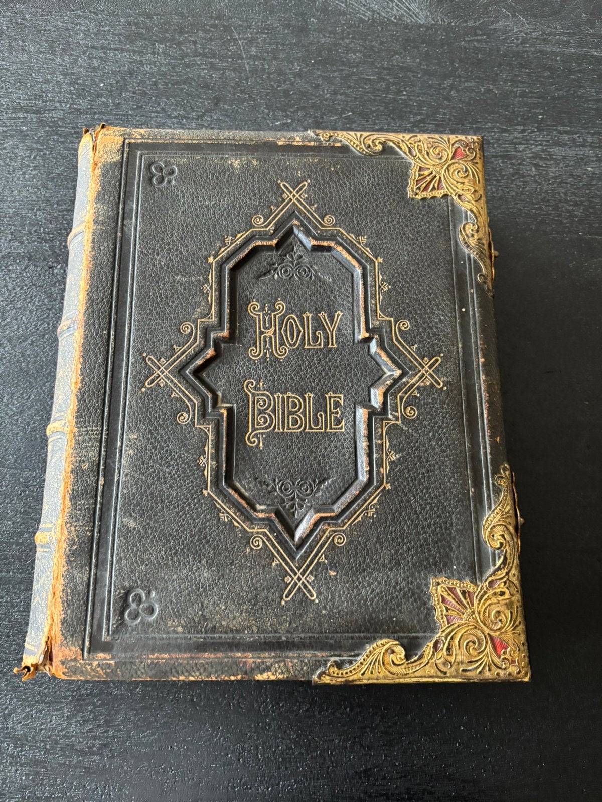 Antieke Holy Bible bijbel antiek boek, Ophalen of Verzenden