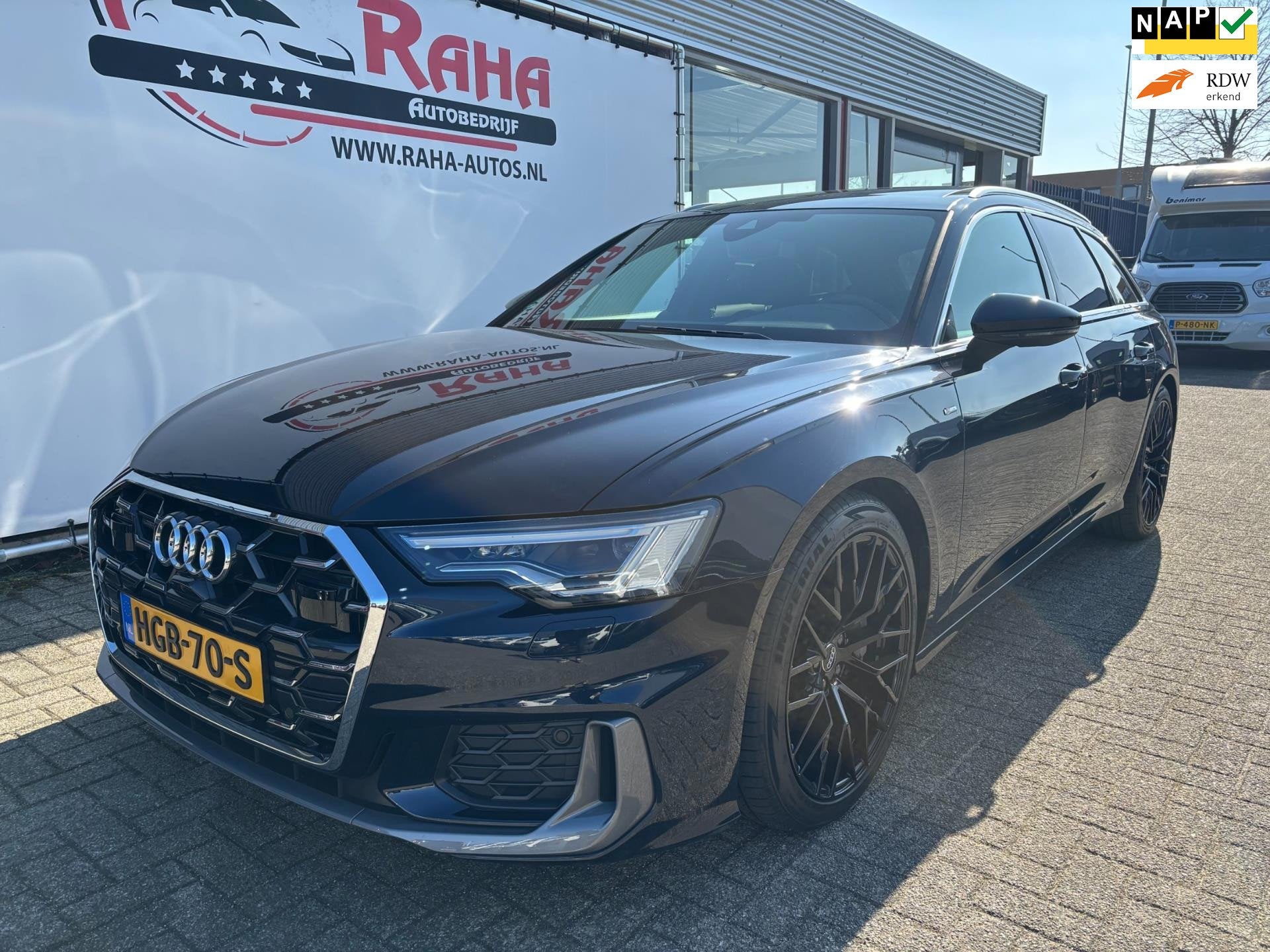 Audi A6 Avant 45 TFSI S-Line Pano/Key-less/Navi, Auto's, Audi, Gebruikt, Euro 6, 4 cilinders, Blauw