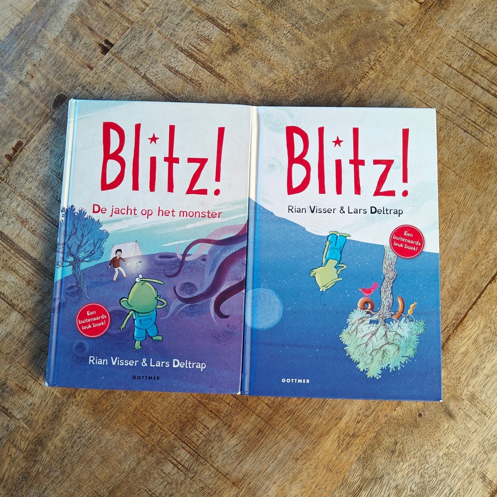 Blitz! De jacht op het monster & Blitz! (2 boeken), Ophalen, Zo goed als nieuw, Rian Visser & Lars Deltrap, Fictie algemeen