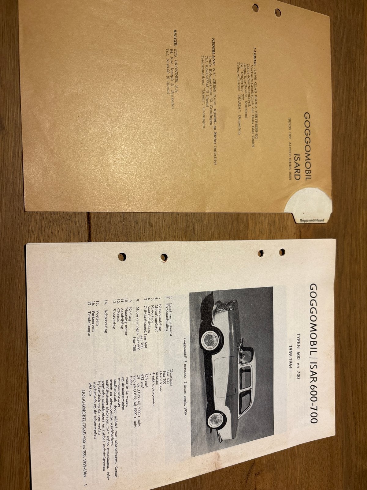 Goggomobil Isard 600-700 Handleiding/Brochure, Ophalen of Verzenden, Gelezen, Overige merken