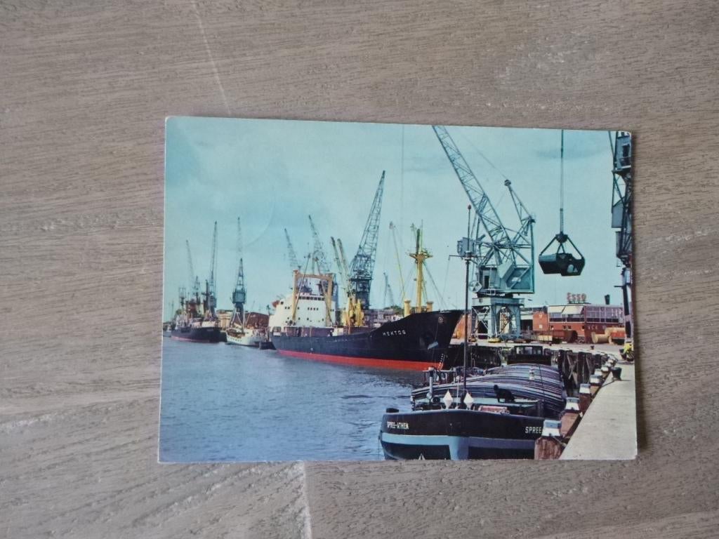 Delfzijl, kijkje in de haven/boten  1968, Verzenden, 1960 tot 1980, Gelopen
