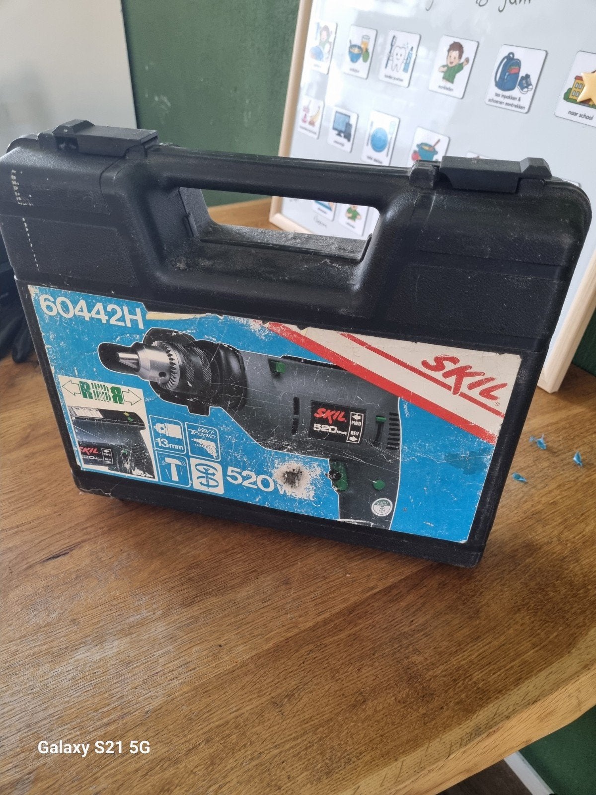 SKIL Boormachine 520W - Inclusief Koffer, Ophalen of Verzenden, Gebruikt, 400 tot 600 watt, Boormachine