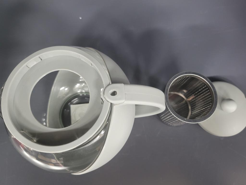 Glazen theepot met theefilter, Theepot/fluitketel, Glas, Ophalen of Verzenden, Zo goed als nieuw