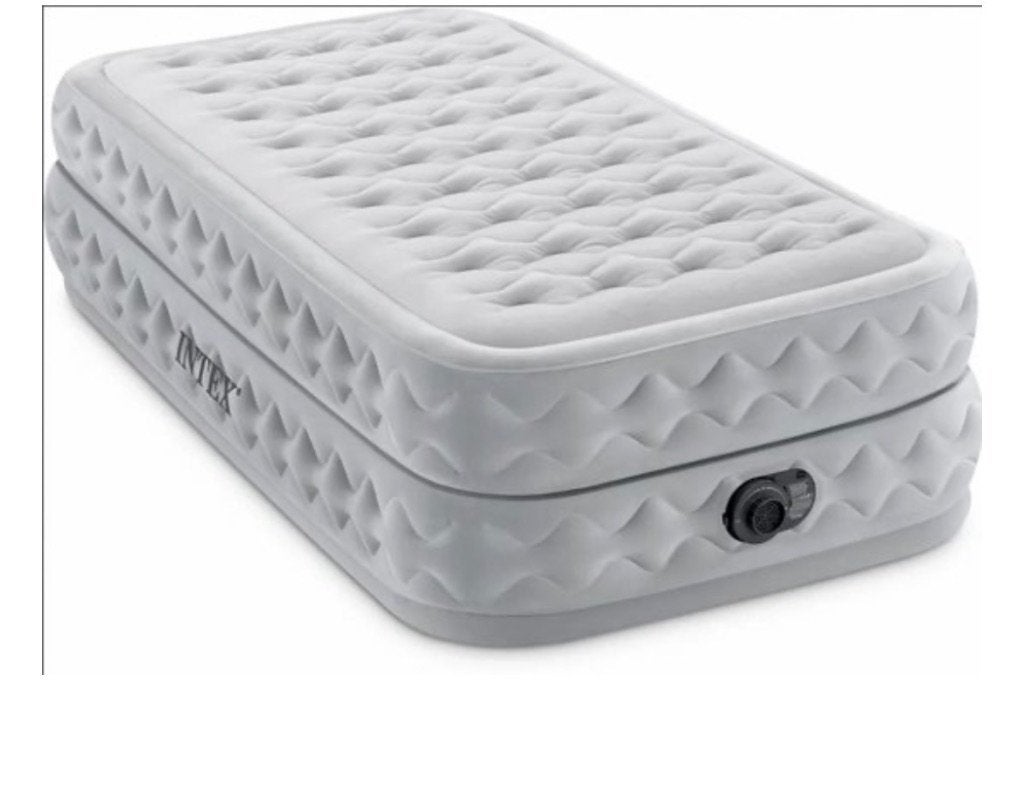 Intex supreme eenpersoons luchtbed met ingebouwde pomp, Ophalen, Ingebouwde pomp, Zo goed als nieuw, 1-persoons