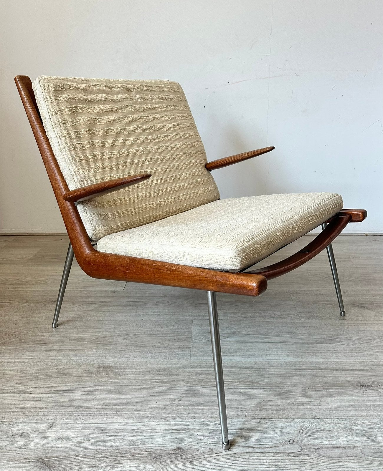 France & Son Boomerang lounge fauteuil, Huis en Inrichting, Ophalen, Gebruikt, 75 tot 100 cm
