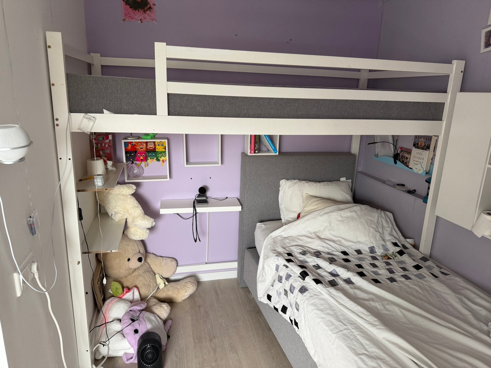 Hoogslaper 90x200 GRATIS, Ophalen, Eenpersoons, Zo goed als nieuw, 90 cm