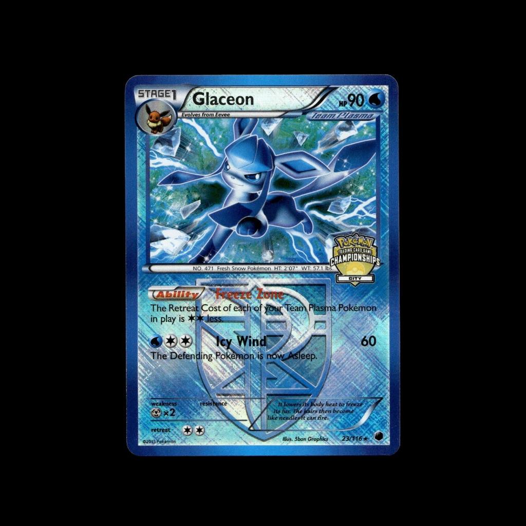 pokemon promo holo glaceon city championships, Ophalen of Verzenden, Zo goed als nieuw, Losse kaart, Foil