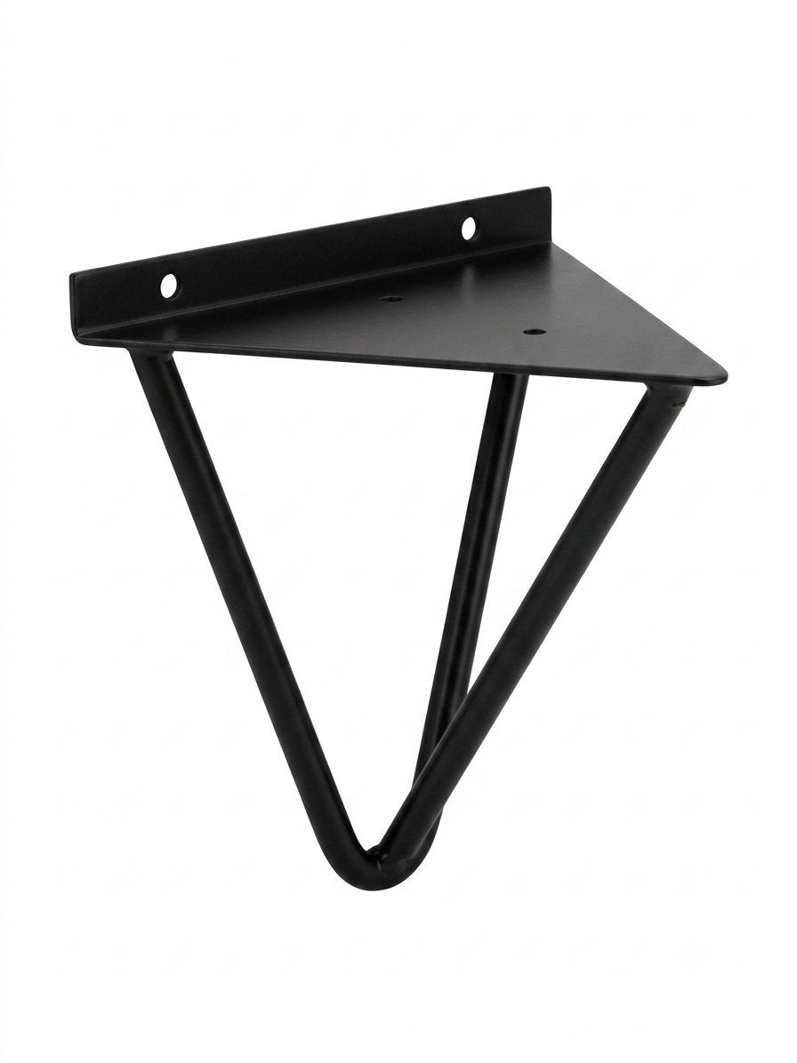 Zwarte Metalen Triangel Plankdragers (16x17) + Wandplank, Ophalen, Nieuw