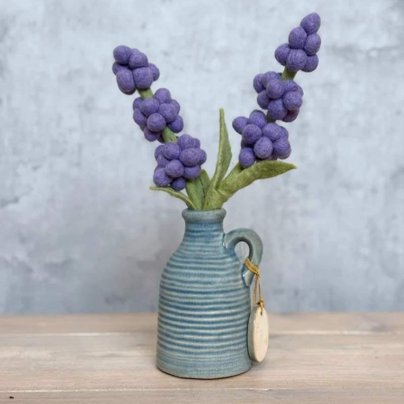 vilten hyacint in paars, wit en roze 27 cm leuk als cadeau, -, -, Nieuw, Ophalen of Verzenden