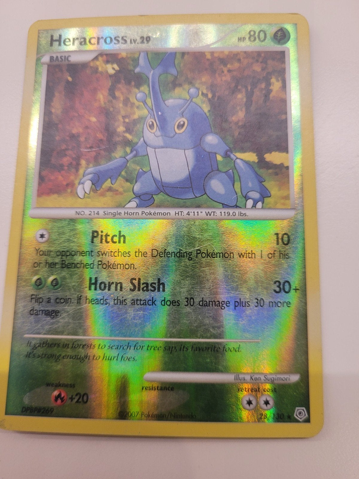 Heracross Reverse Holo, Ophalen, Zo goed als nieuw, Losse kaart