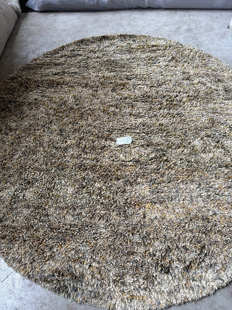Vloerkleed Salsa Mustard 12 Rond 200 cm van €1224 voor €399-, Huis en Inrichting, Groen, Rond, Brinker Carpets, Ophalen of Verzenden
