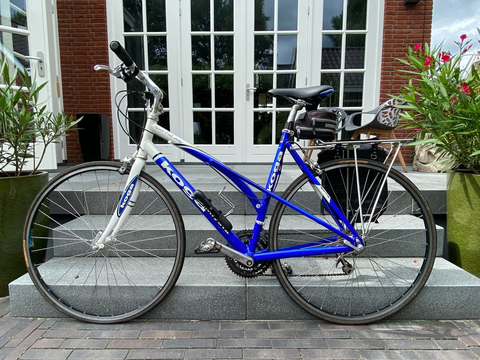 Koga Miyata Roadracer - Blauw/Wit - 54 cm frame, 28 inch, Velgrem, Ophalen of Verzenden, Koga Miyata