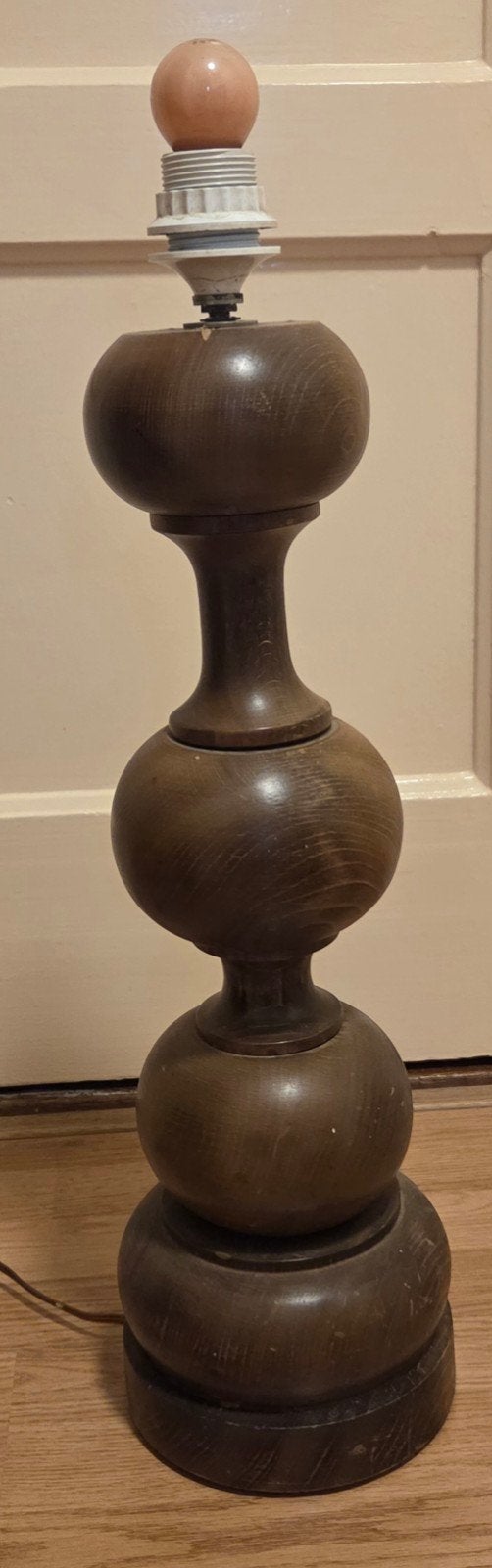 Vintage massief eiken lapenvoet, Ophalen, Gebruikt, 60 cm, E27 (groot)
