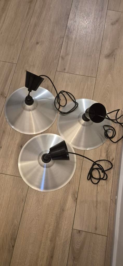 IKEA T501 Hanglampen (set van 3), Modern, Scandinavisch, Ophalen of Verzenden, Zo goed als nieuw, Metaal