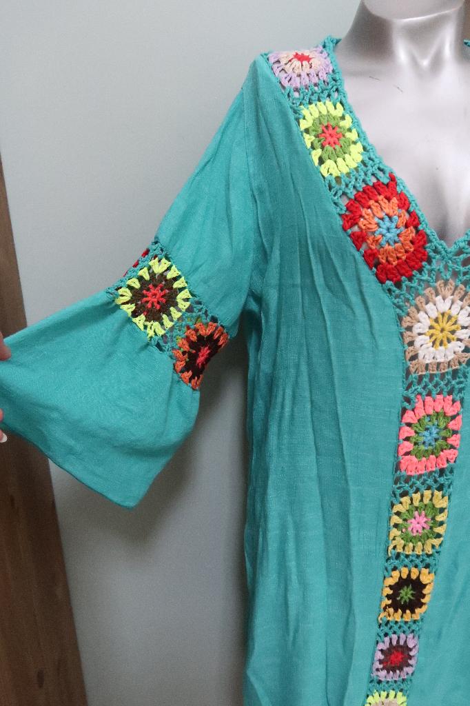 nieuw heerlijk lang zomer tuniek met bloemen  xl, Ophalen of Verzenden, Nieuw, Maat 46/48 (XL) of groter, Blauw
