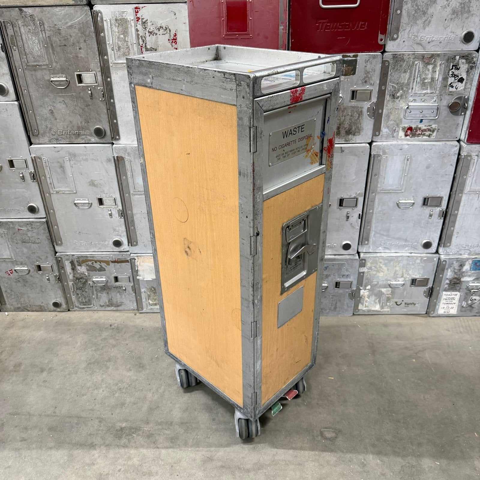 Vliegtuig trolley galley cart airline trolley waste cart, 100 liter of meer, Ophalen, Zo goed als nieuw, Transportkar