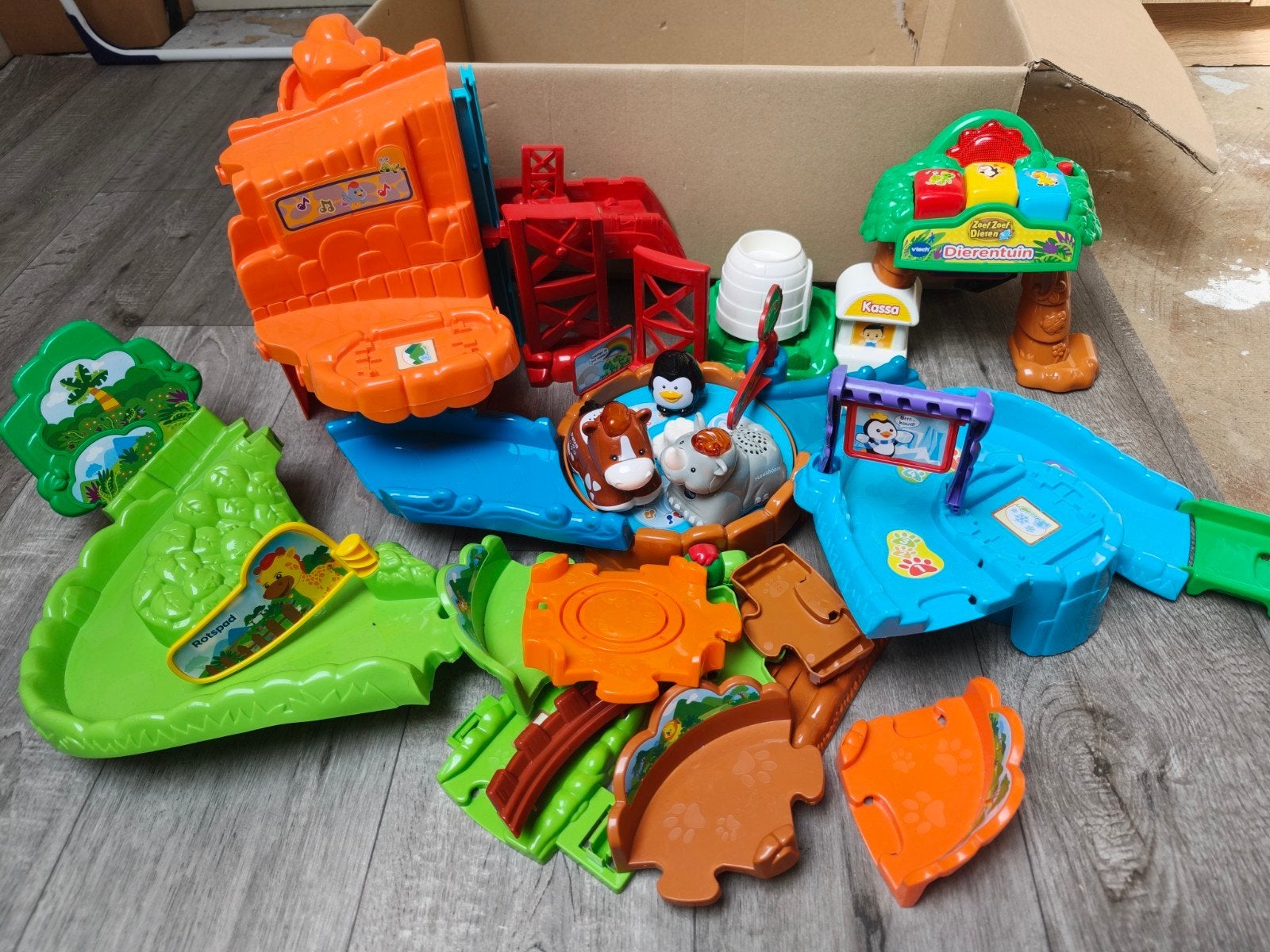 VTech Zoef Zoef Dieren Dierentuin Speelset, Ophalen, Zo goed als nieuw, Auto, Met geluid