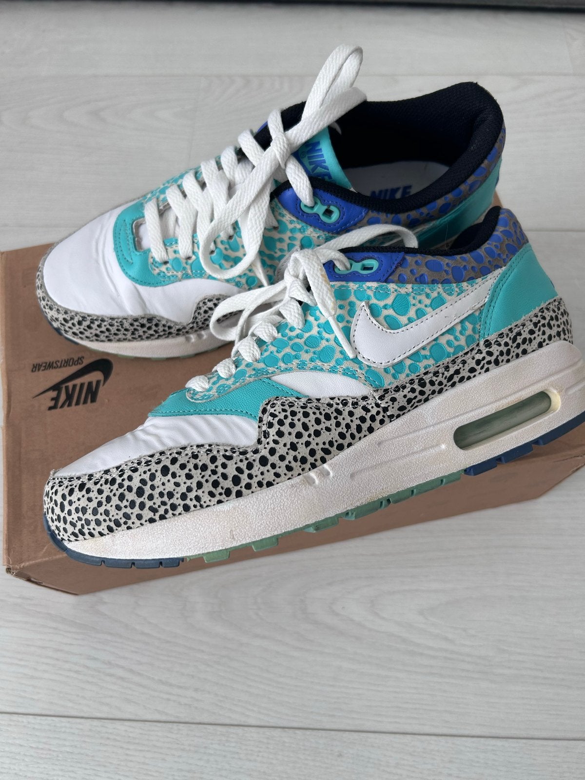 Nike Air Max 1 Premium SP 'Mint Safari' - maat 39, Overige kleuren, Ophalen of Verzenden, Sneakers of Gympen, Zo goed als nieuw