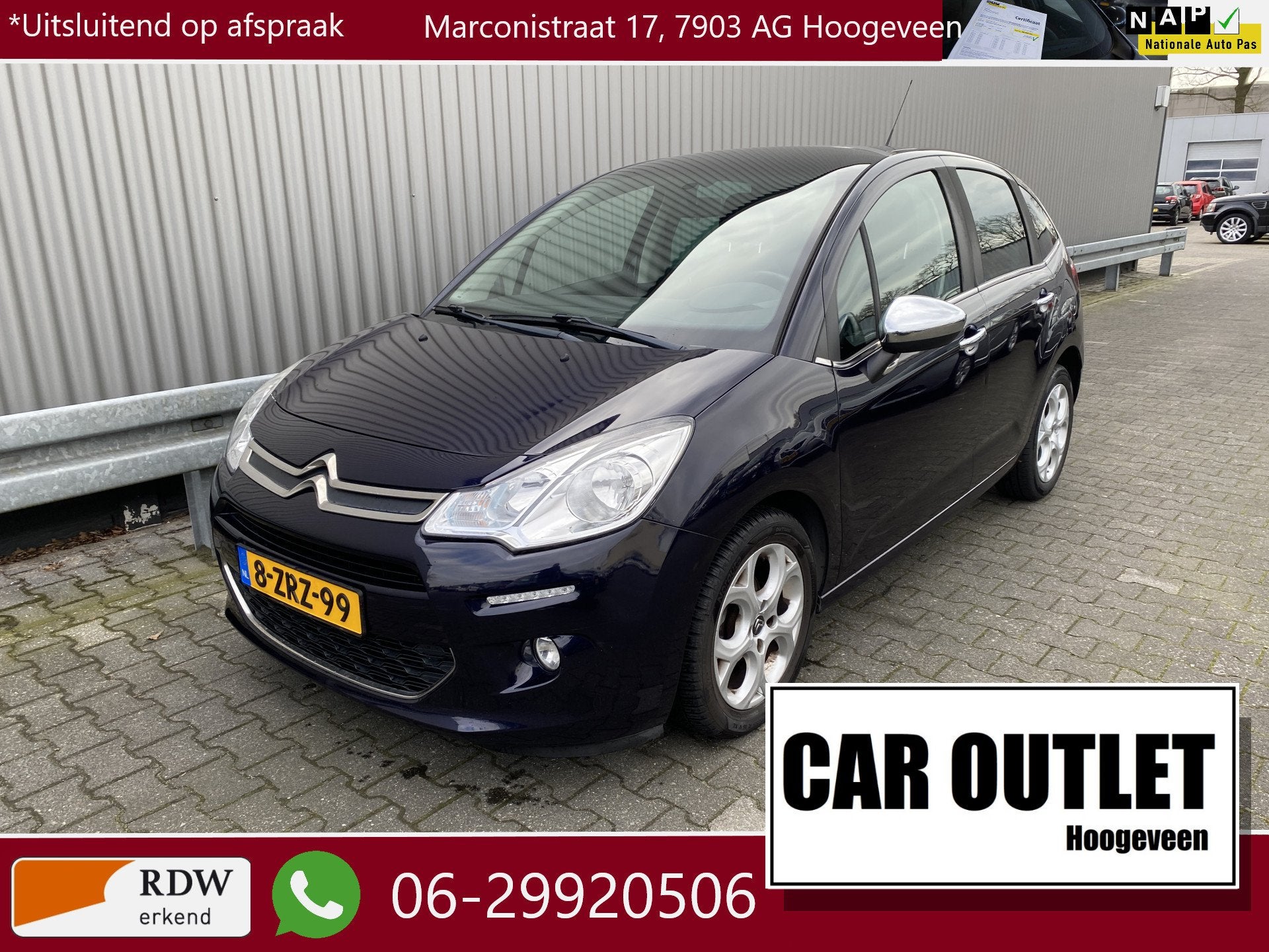 Citroën C3 1.2 VTi Exclusive 94Dkm, Clima, Pano, CC, Blueto, Voorwielaandrijving, Euro 5, Stof, Gebruikt