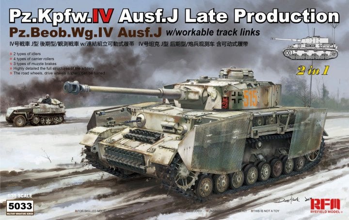 D-40,RFM 1-35,NO,5033,Pz.Kpfw. IV Ausf. J Late Production /, Overige merken, 1:32 tot 1:50, Overige typen, Nieuw