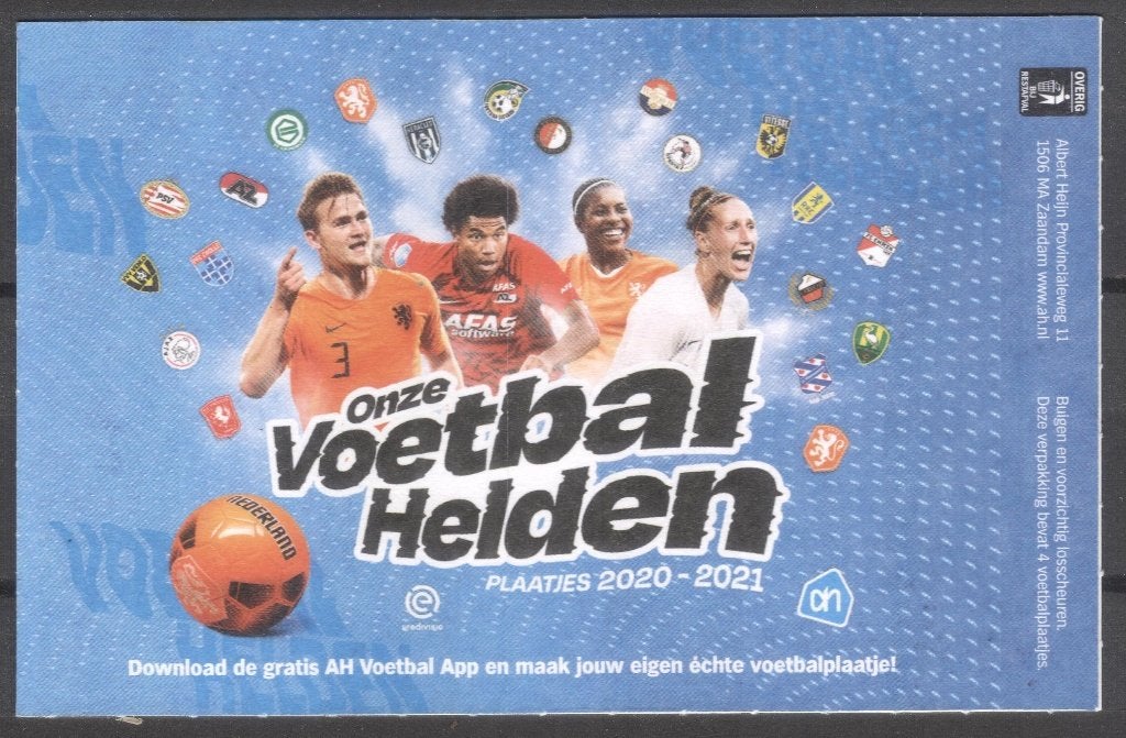 Voetbalhelden 2020-2021 - losse plaatjes, Verzamelen, Supermarktacties, Albert Heijn, Verzenden