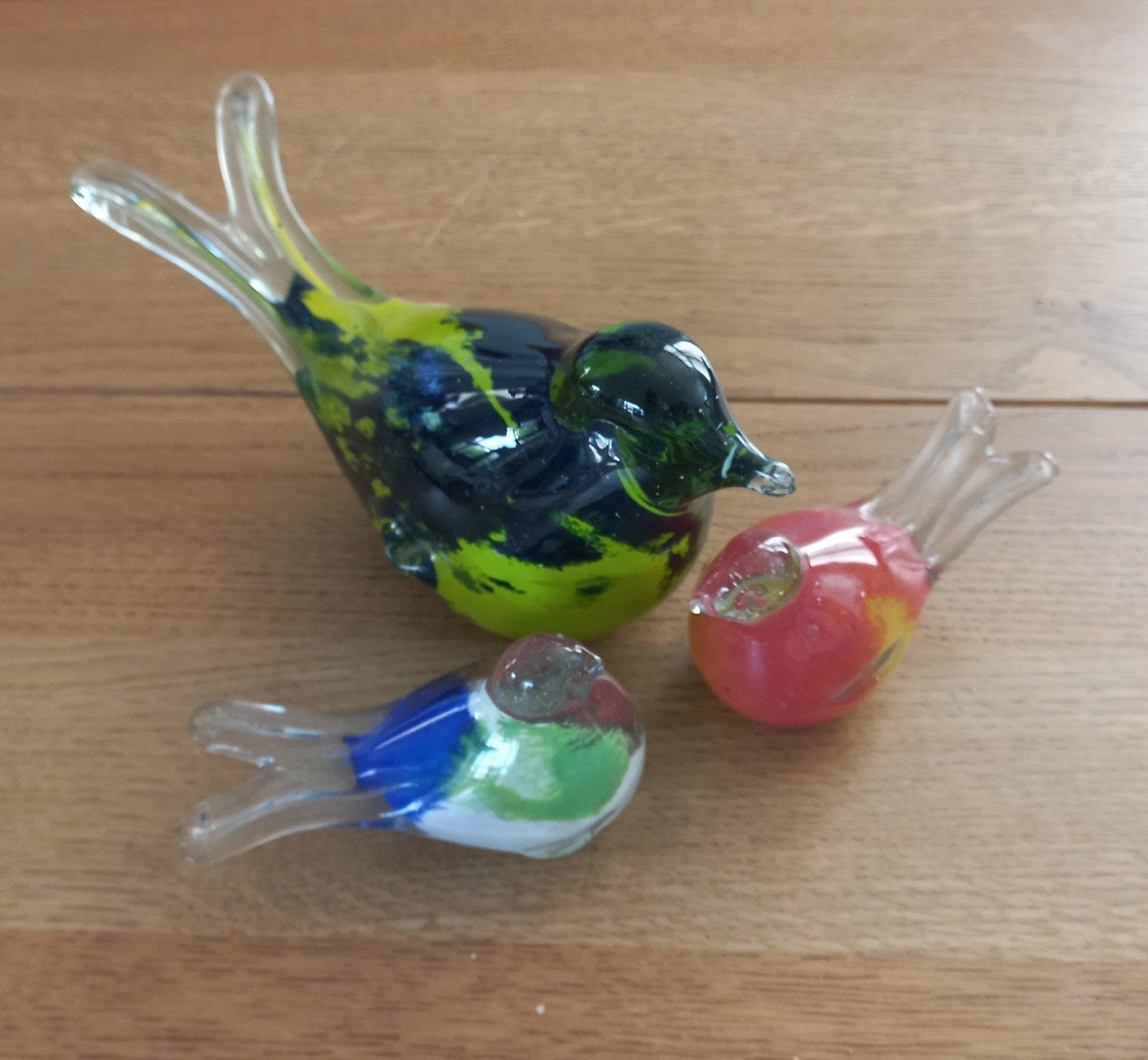 Glazen vogels., Ophalen of Verzenden, Zo goed als nieuw, Vogel, Beeldje of Figuurtje