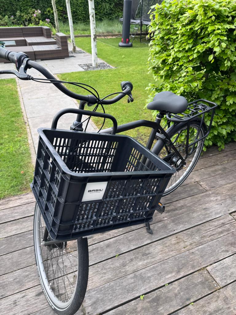 Gazelle HeavydutyNL mat zwart, 7 versnellingen, framemaat 59, Ophalen, Gebruikt, Versnellingen, 56 cm of meer