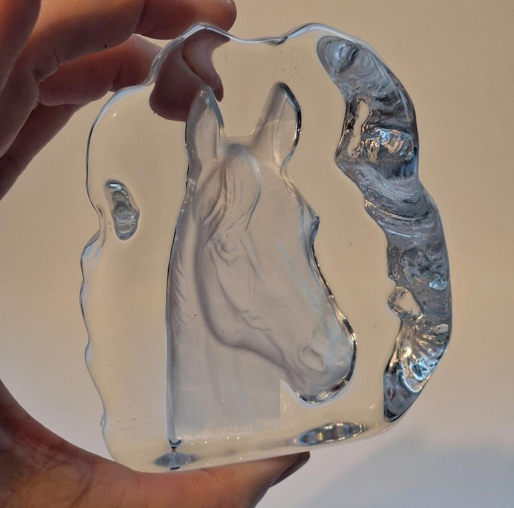 Vintage Presse-Papier Paard Crystal D'Arques, Ophalen of Verzenden