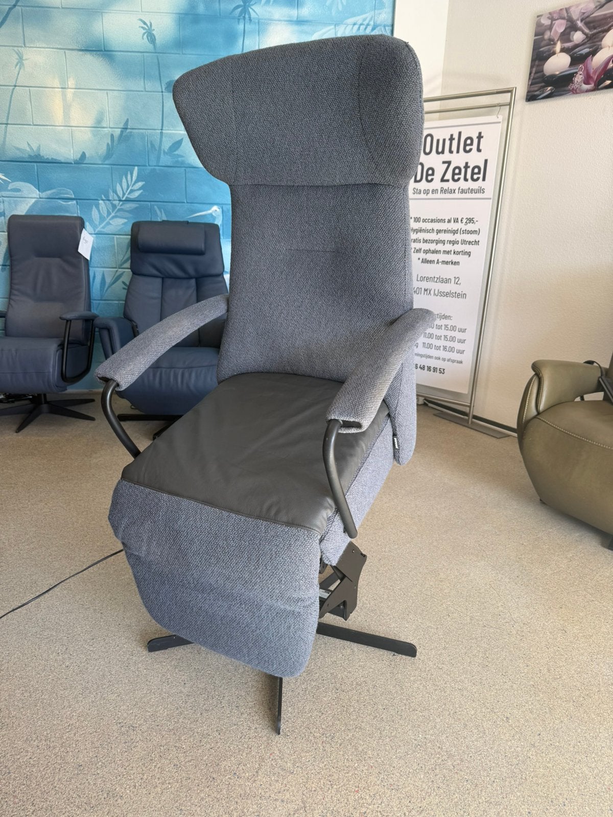 Prominent sta op stoel relax fauteuil gratis bezorging, Ophalen of Verzenden, Zo goed als nieuw, Leer, Ruim 100 modellen in alle kleuren en maten