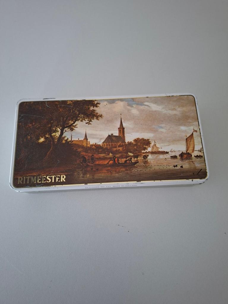 Vintage Ritmeester Sigaren blik jaren 50, Ophalen of Verzenden, Gebruikt, Overige