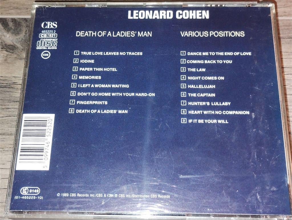 Leonard Cohen - Death Of A Ladies Man / Various Positions, Ophalen of Verzenden, Zo goed als nieuw