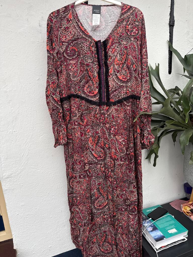 Persona by Marina Rinaldi Jurk met Paisley Print, Maat 46/48 (XL) of groter, Ophalen of Verzenden, Zo goed als nieuw, Rood