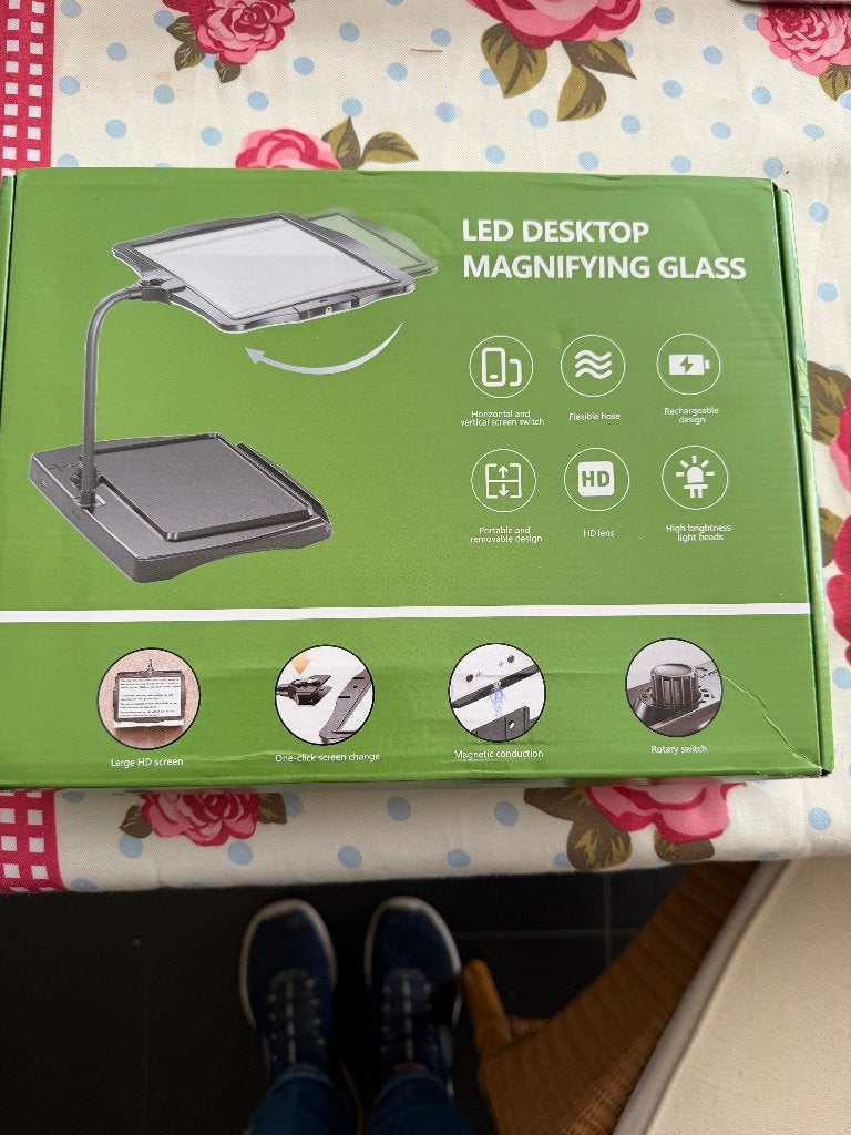 LED Desktop Vergrootglas - Oplaadbaar en Draagbaar, Ophalen of Verzenden, Nieuw, Vergrootglas of Loep