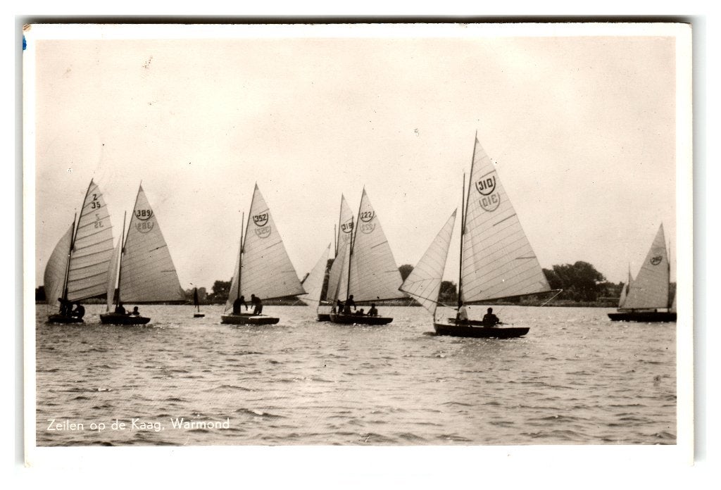 Warmond, Zeilen op de Kaag, Verzenden, 1940 tot 1960, Gelopen, Zuid-Holland
