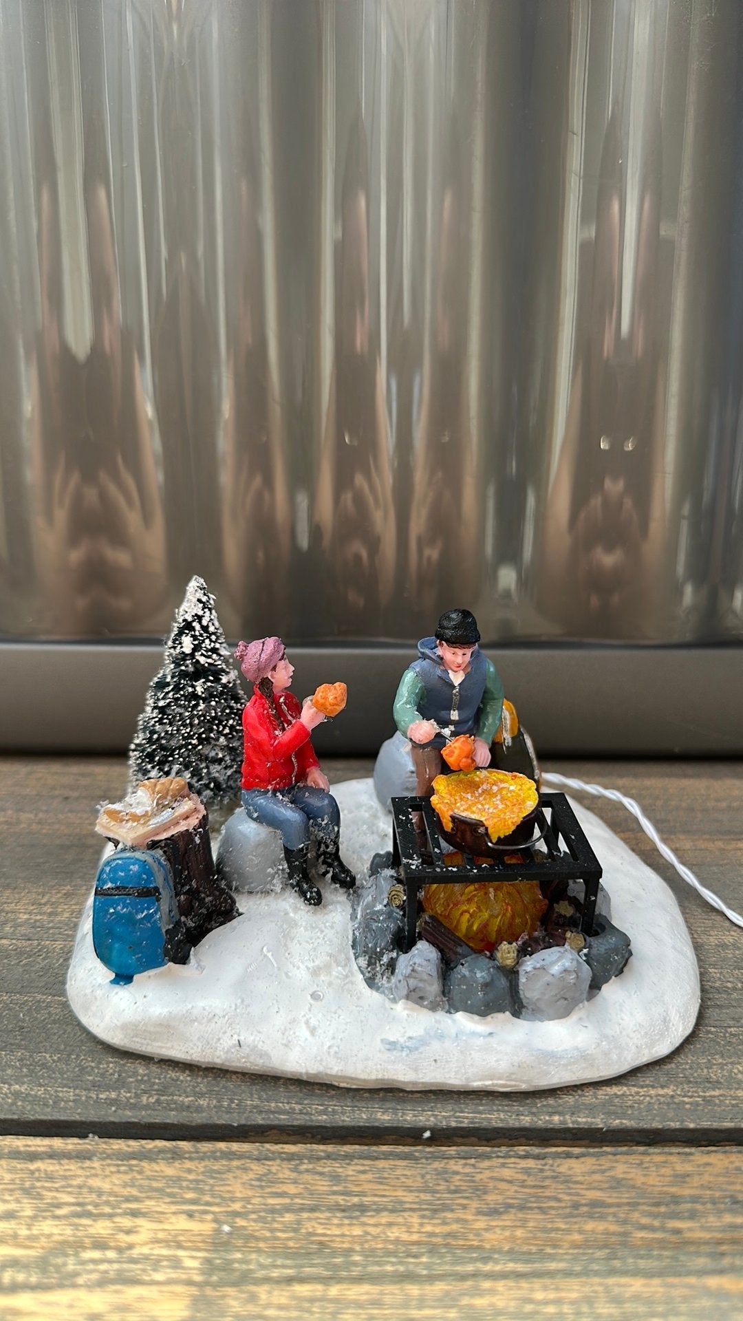 Lemax Campfire Fondue 34625, Diversen, Kerst, Ophalen of Verzenden, Zo goed als nieuw
