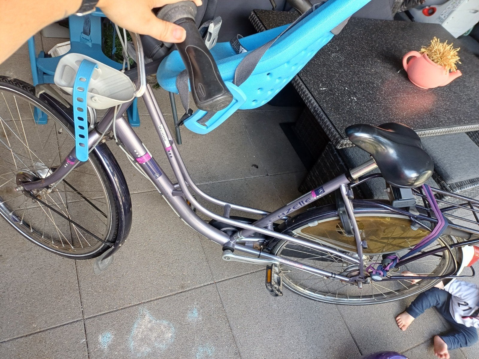 gazelle moederfiets met fietsstoeltjes van bobike, Ophalen, Gebruikt